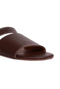 Tortilla Brown Cruelty Free Leather Sliders image 6
