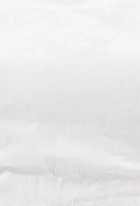 White Blouse With Beige Kantha Sleeves image 4