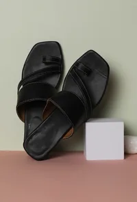 Onyx Black Cruelty Free Leather Heels image 2