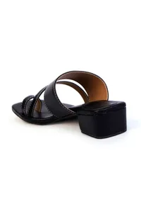 Onyx Black Cruelty Free Leather Heels image 6