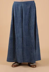 Adya Indigo Checkered Palazzo Pants image 1