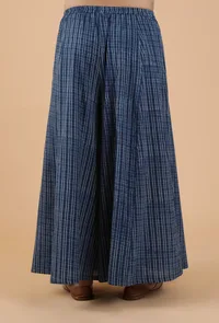 Adya Indigo Checkered Palazzo Pants image 4
