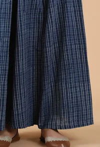 Adya Indigo Checkered Palazzo Pants image 5