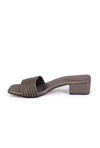 Ivon Grey Cruelty Free Leather Heels image 5