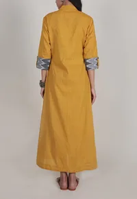 Set Of 2: Mustard & Beige pure cotton cap and inner image 2