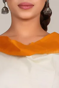 Sea Blue And White Ikat Dupatta With Tassels image 2