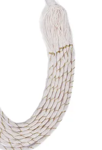 Frost white Thread Tribal Necklace image 3