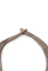 Kundan Party Wear Rose Gold Jute Necklace image 4