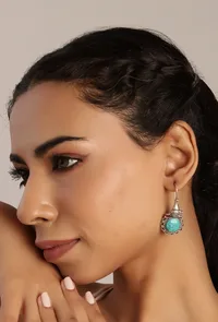 Turquoise Elephant Parade Earrings image 1