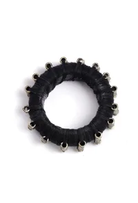 Onyx Black Thread Wooden Bangles image 3