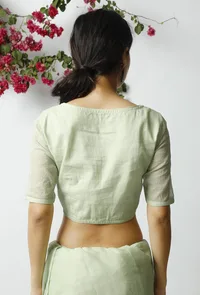 The Summer Friendly Green Kota Blouse image 3