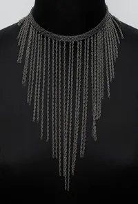 Alice silver plated brass Chain Necklace image 2