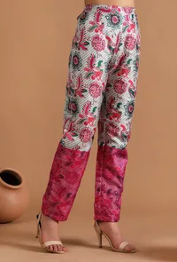 Aashna Allover Kalamkari Straight Fit Pants image 2