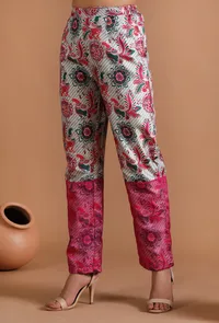 Aashna Allover Kalamkari Straight Fit Pants image 3