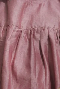 Set of 2: Pink Chanderi Suit with Pants image 5