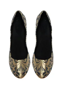 Black Brocade Pencil Heels image 2