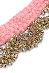 Chand Pink Kundan Tribal Necklace image 3