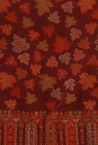 Maroon Chinar Leaf Kashmiri Kani Woollen Shawl image 5