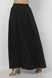 Kaani Black Plain Cotton Kali Palazzo image 2