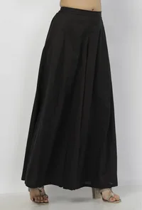 Kaani Black Plain Cotton Kali Palazzo image 3