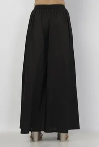 Kaani Black Plain Cotton Kali Palazzo image 4