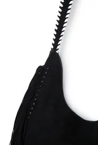 Onyx Black Suede Crossbody Bag image 5