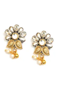 Maharani Mayur Oxidised Statement Necklace & Earrings Set image 3