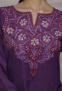 Mastani Purple Straight Woollen Kurta image 5