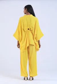 Yellow Color Vneck Co-ord Set image 5