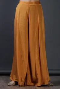 Mustard Yellow Modal Viscose Pallazo image 1