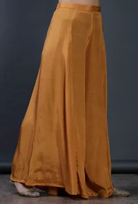 Mustard Yellow Modal Viscose Pallazo image 2