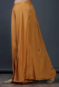 Mustard Yellow Modal Viscose Pallazo image 3