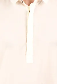 White Cotton Mulmul Kurta & Pant image 6