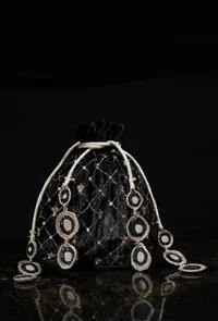 Black Velvet Potli Bag image 1