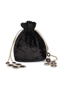 Black Velvet Potli Bag image 3