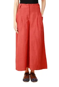 Red Cotton Culottes image 1