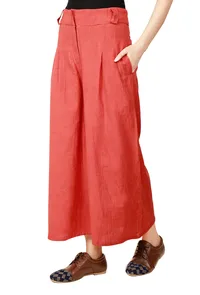 Red Cotton Culottes image 2