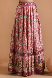 Anika Allover Kalamkari Kalidar Skirt image 1