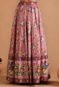 Anika Allover Kalamkari Kalidar Skirt image 4