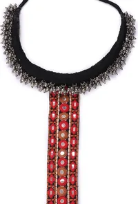 Black with Silver Beads Kutch Choker image 3