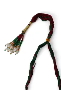 Amulyam Temple Heritage Kemp Necklace Set with Pearls image 4