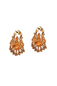 Amulyam Temple Heritage Kemp Necklace Set with Pearls image 6