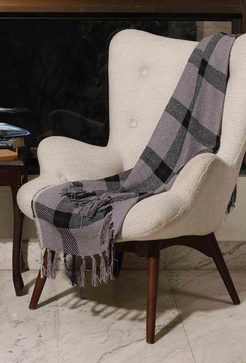 Estelle Grey Handloom Throw