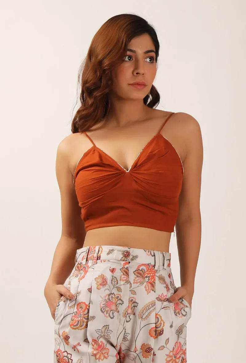 Rust Bustier Top
