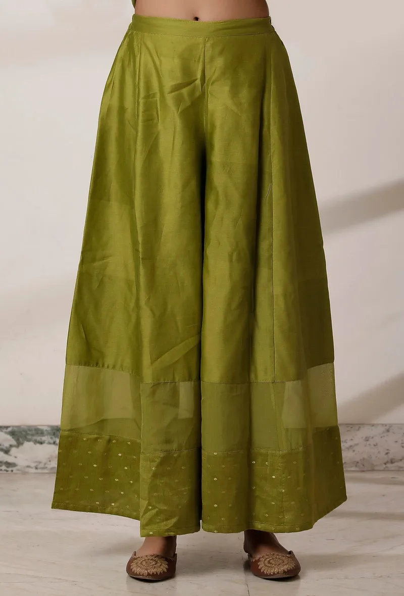 Olive Green Kali Palazzo