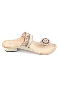 Handwoven Braided Genuine Cruelty-Free Leather Kolhapuri Flats image 3