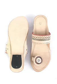 Handwoven Braided Genuine Cruelty-Free Leather Kolhapuri Flats image 6