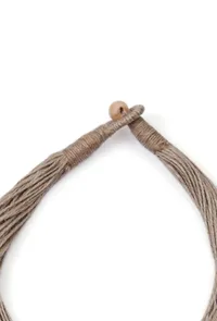 Kundan Party Wear Golden Jute Necklace image 4