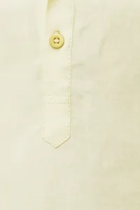 Set of 2: Cream Cotton Kurta and Cotton Pyjama image 3