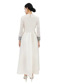 Cotton Dress With Blue Cross Stitch Yoke image 3